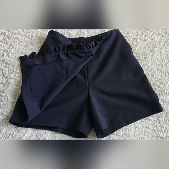 Express Navy Ruffle Skirt - Picture 2 of 6